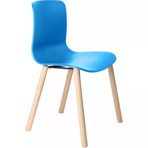 Picture of DAL ACTI CHAIR 4-LEG TIMBER FRAME OCEAN BLUE POLYPROP SHELL