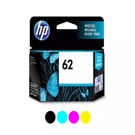 Picture of HP C2P06AA 62 INK CARTRIDGE TRI COLOUR PACK CYAN/MAGENTA/YELLOW