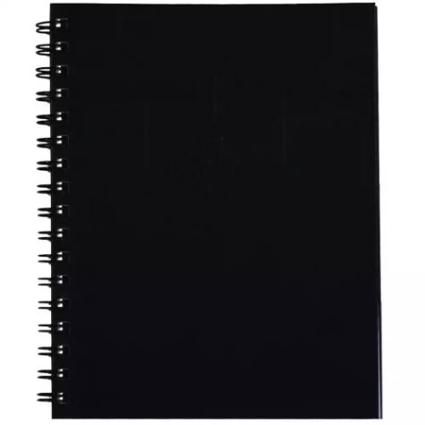 Picture of SPIRAX 511 NOTEBOOK 7MM RULED HARD COVER SPIRAL BOUND 200 PAGE 225 X 175MM BLACK