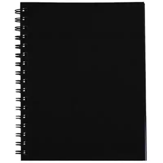 Picture of SPIRAX 511 NOTEBOOK 7MM RULED HARD COVER SPIRAL BOUND 200 PAGE 225 X 175MM BLACK