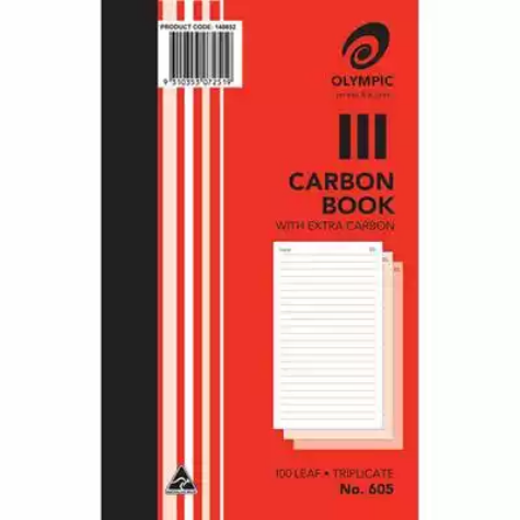 Picture of OLYMPIC 603 CARBON BOOK TRIPLICATE FEINT RULED 100 LEAF A4