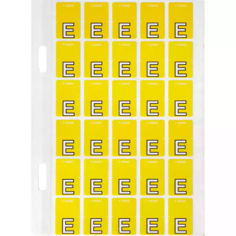 Picture of AVERY 44405 LATERAL FILE LABEL TOP TAB COLOUR CODE E 20 X 30MM DARK YELLOW PACK 150