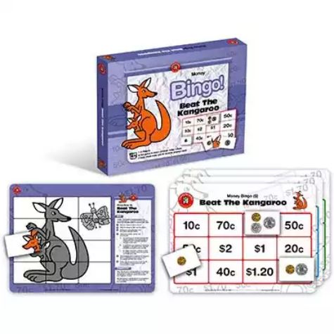 Picture of LEARNING CAN BE FUN BEAT THE KANGAROO BINGO AUSSIE MONEY GAME