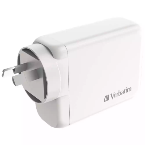 Picture of VERBATIM USB GAN CHARGER 100W 3 USB-C AND 1 USB-A PORTS WHITE