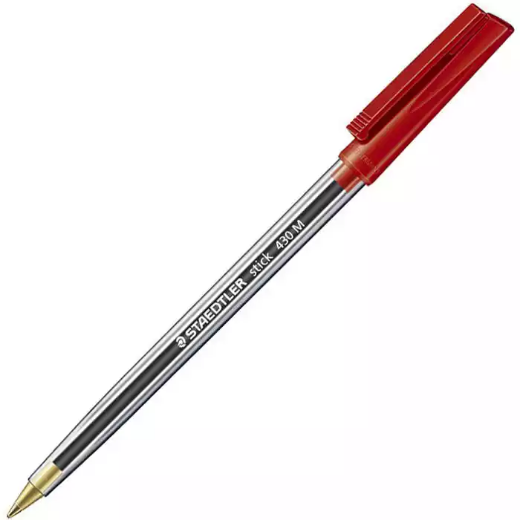 Picture of STAEDTLER 430 STICK BALLPOINT PEN MEDIUM RED CUP 50