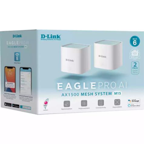 Picture of D-LINK M15 EAGLE PRO AI AX1500 MESH SYSTEM PACK 2