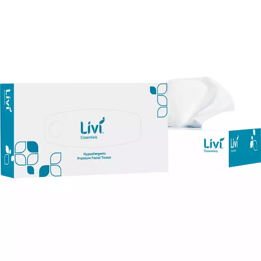 Picture of LIVI ESSENTIALS FACIAL TISSUES HYPOALLERGENIC 2-PLY 100 SHEET