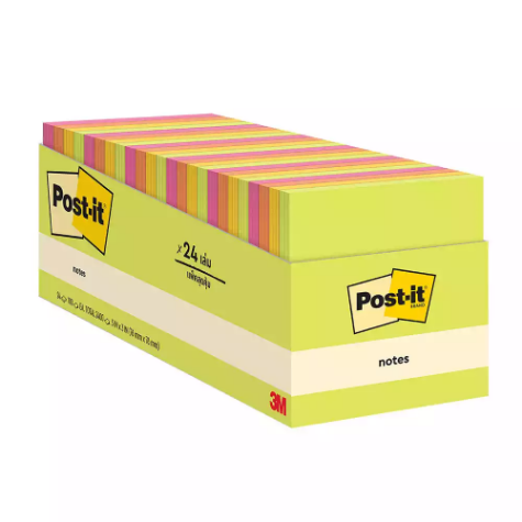 Picture of POST- IT NOTES 76X76 ASSORTED PACK 24