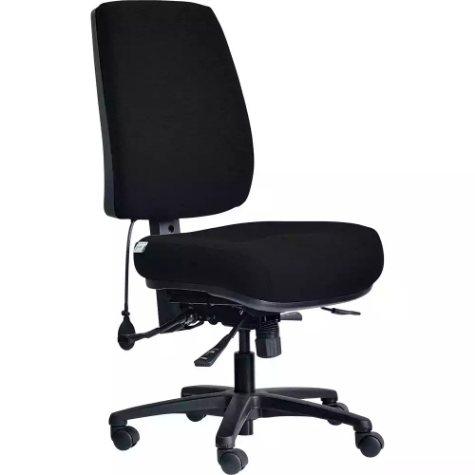 Picture of DAL ERGOSELECT STRIDE CHAIR HIGH BACK BLACK NYLON BASE NO ARMS MEDIUM SEAT FABRIC BLACK