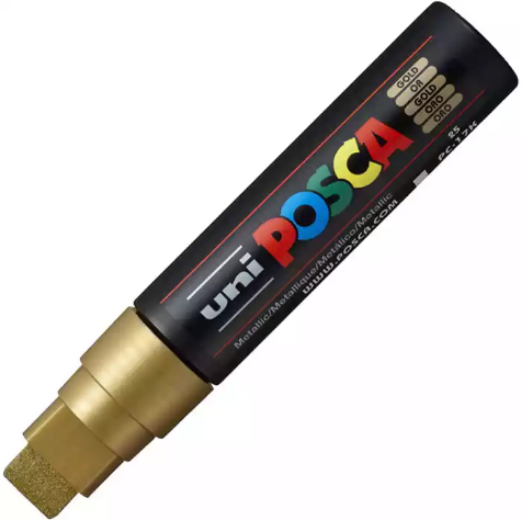 Picture of POSCA PC-17K PAINT MARKER CHISEL EXTRA BROAD 15MM GOLD