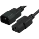 Picture of COMSOL POWER EXTENSION CABLE IEC-C13 FEMALE TO IEC-C14 MALE 500MM BLACK