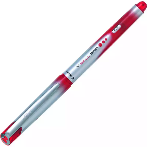 Picture of PILOT V-BALL GRIP LIQUID INK ROLLERBALL PEN 0.7MM RED