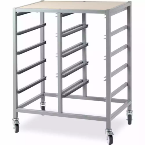 Picture of VISIONCHART EDUCATION MOBILE STORAGE TOTE TRAY TROLLEY 10 BAYS