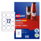 Picture of AVERY 980001 L7105 BLANK PRINTABLE LABELS ROUND LASER/INKJET 12UP GLOSSY WHITE PACK 10