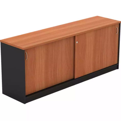 Picture of OM SLIDING DOOR CREDENZA 1800 X 450 X 720MM CHERRY/CHARCOAL