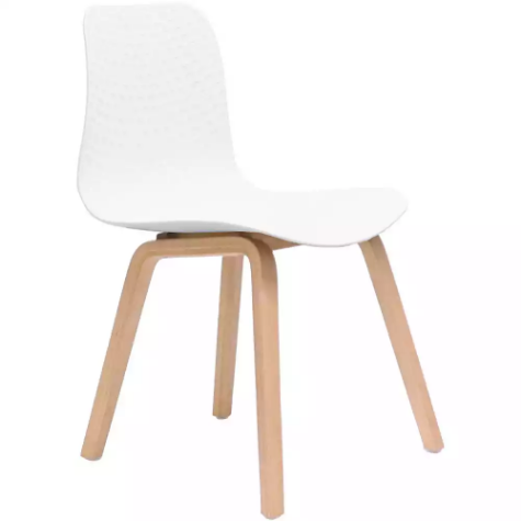 Picture of RAPIDLINE LUCID CHAIR WHITE SEAT TIMBER BASE