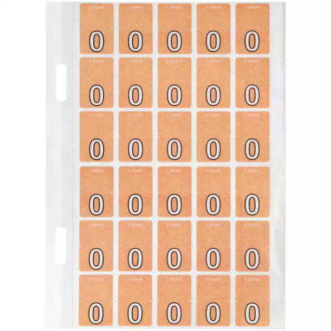 Picture of AVERY 44415 LATERAL FILE LABEL TOP TAB COLOUR CODE O 20 X 30MM ORANGE WITH STRIPE PACK 150