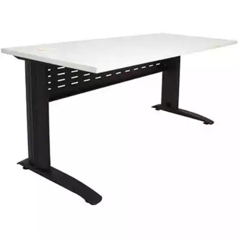 Picture of RAPID SPAN DESK WITH METAL MODESTY PANEL 1800 X 700 X 730MM WHITE/BLACK