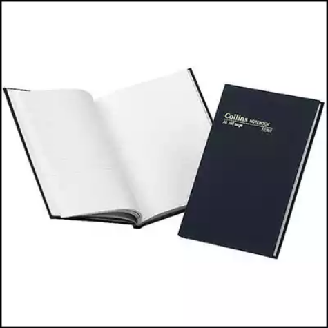 Picture of COLLINS CASEBOUND NOTEBOOK FEINT RULLED 168 PAGE A5 BLUE