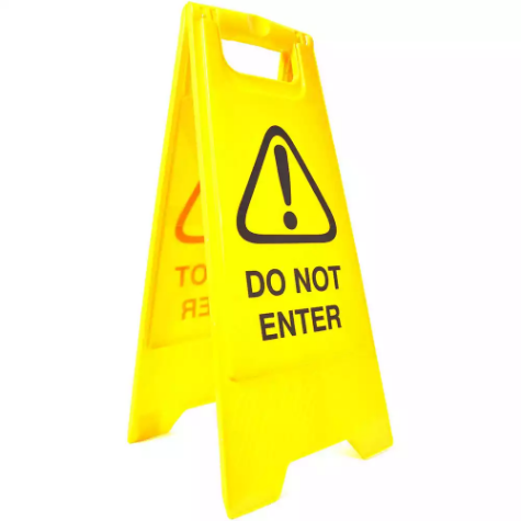 Picture of CLEANLINK SAFETY A-FRAME SIGN DO NOT ENTER 430 X 280 X 620MM YELLOW