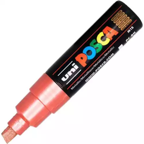 Picture of POSCA PC-8K PAINT MARKER CHISEL BROAD 8MM METALLIC RED