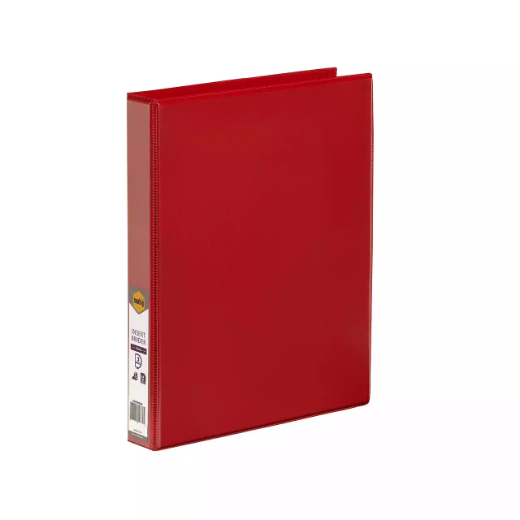 Picture of MARBIG CLEARVIEW INSERT RING BINDER 3D 25MM A4 RED