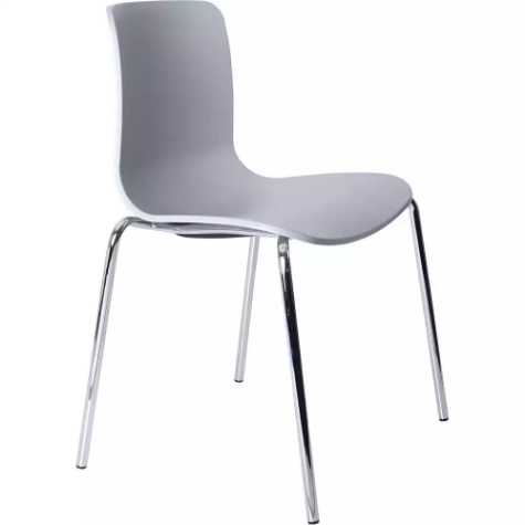 Picture of DAL ACTI CHAIR 4-LEG CHROME FRAME POLYPROP SHELL LIGHT GREY 445MM