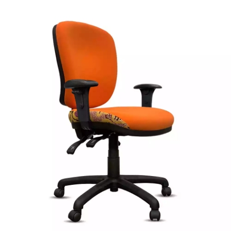 Picture of ORANGE DUST SPECTRUM ALICE OFFICE CHAIR WITH ARMS MEDIUM BACK 510 X 490 X 880MM GOLDEN ORANGE