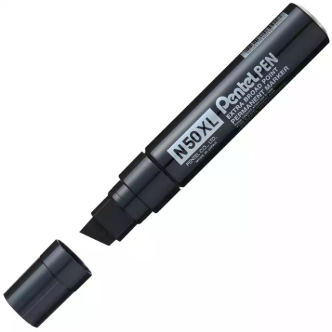 Picture of PENTEL N50XL PERMANENT MARKER CHISEL 18.0MM BLACK