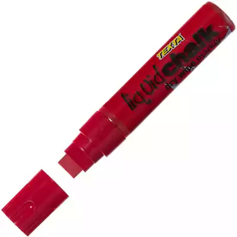 Picture of TEXTA JUMBO LIQUID CHALK MARKER DRY WIPE CHISEL 15MM RED