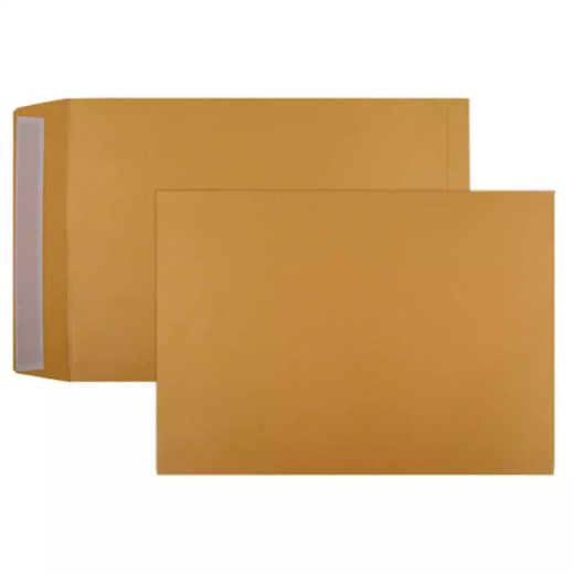 Picture of CUMBERLAND B4 ENVELOPES POCKET PLAINFACE STRIP SEAL 100GSM 353 X 250MM GOLD BOX 250