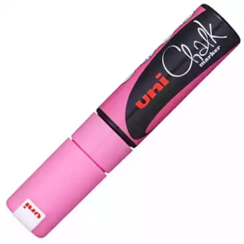 Picture of UNI-BALL CHALK MARKER CHISEL TIP 8MM FLUORO PINK