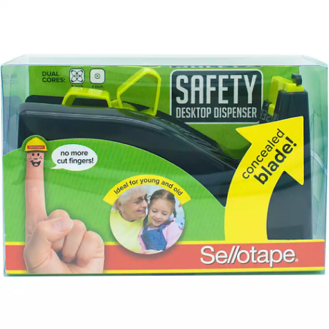 Picture of SELLOTAPE SAFETY DESKTOP TAPE DISPENSER BLACK