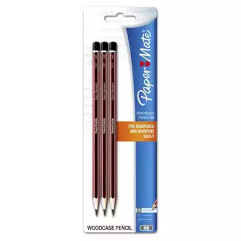 Picture of PAPERMATE WOODCASE PENCIL HB PACK 3