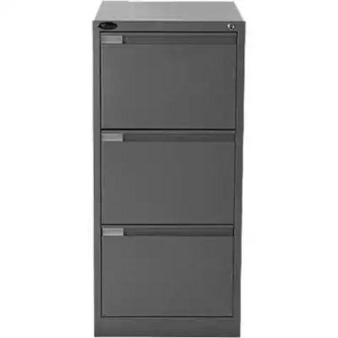 Picture of MERCURY FILING CABINET 3 DRAWER 470 X 620 X 1015MM GRAPHITE RIPPLE