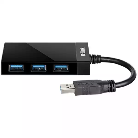 Picture of D-LINK DUB-1341 SUPER SPEED 4-PORT HUB USB-A 3.0 BLACK