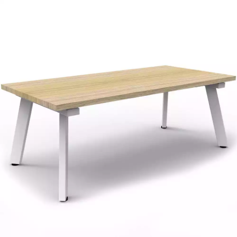 Picture of RAPIDLINE ETERNITY COFFEE TABLE 1200 X 600MM NATURAL OAK/WHITE SATIN