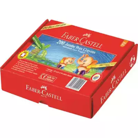 Picture of FABER-CASTELL JUMBO WAX CRAYONS ASSORTED CLASSPACK 200