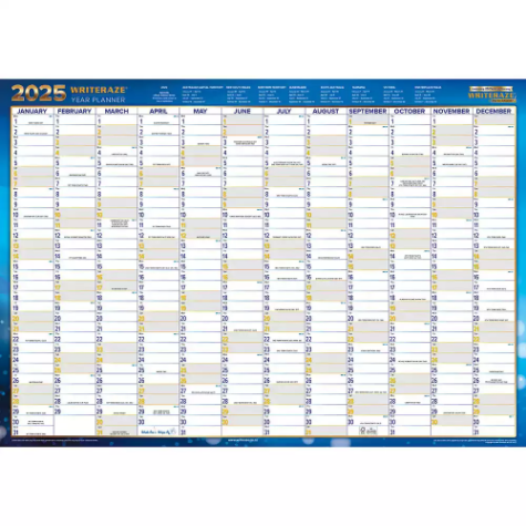 Picture of COLLINS WRITERAZE 10800 QC EXECUTIVE YEAR PLANNER LAMINATED ROLL UP 700 X 1000MM