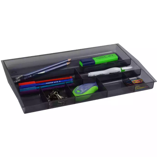 Picture of ITALPLAST DRAWER TIDY 8 COMPARTMENT TINTED SMOKE