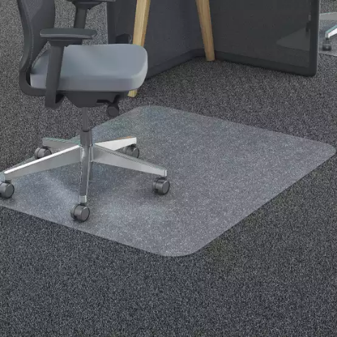 Picture of MARBIG TUFFMAT CHAIRMAT POLYCARBONATE CARPET RECTANGULAR 900 X 1200MM CLEAR