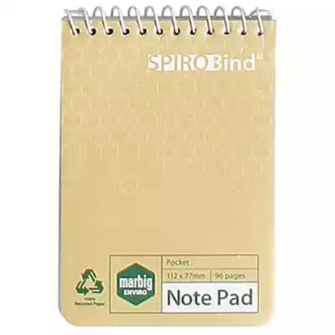 Picture of MARBIG 100% RECYCLED NOTEBOOK 96 PAGE 80 X 115MM