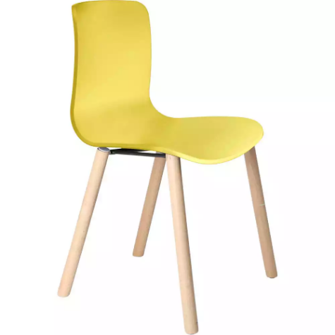 Picture of DAL ACTI CHAIR 4-LEG TIMBER FRAME YELLOW POLYPROP SHELL