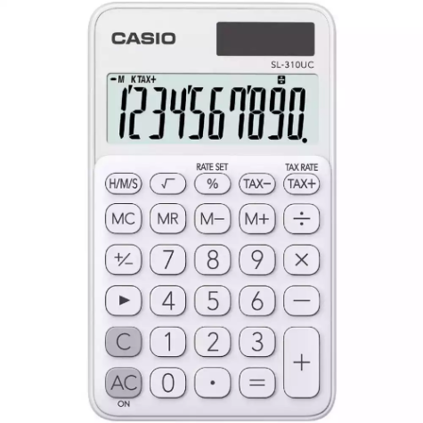 Picture of CASIO SL-310UC HANDHELD CALCULATOR 10 DIGIT WHITE