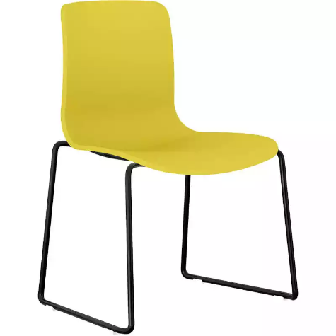 Picture of DAL ACTI CHAIR SLED BASE BLACK POWDERCOAT FRAME YELLOW SHELL