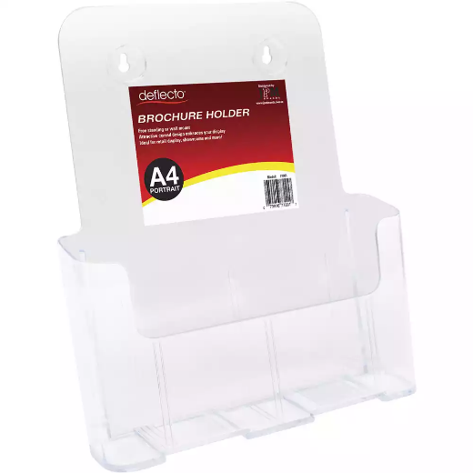 Picture of DEFLECTO BROCHURE HOLDER A4 CLEAR