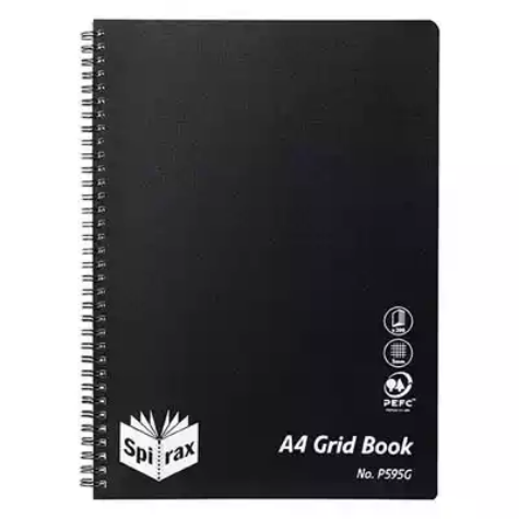 Picture of SPIRAX P595G PP GRID BOOK 5MM GRID 200 PAGE A4 BLACK