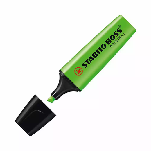 Picture of STABILO BOSS HIGHLIGHTER CHISEL GREEN