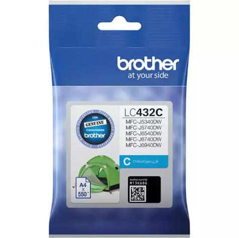 Picture of BROTHER LC432 INK CARTRIDGE CYAN