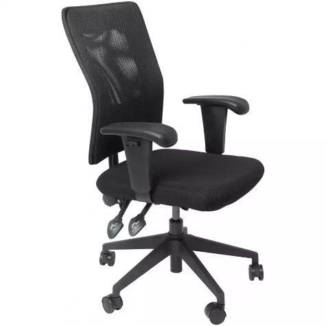 Picture of RAPIDLINE AM100 OPERATOR CHAIR MEDIUM MESH BACK ARMS BLACK